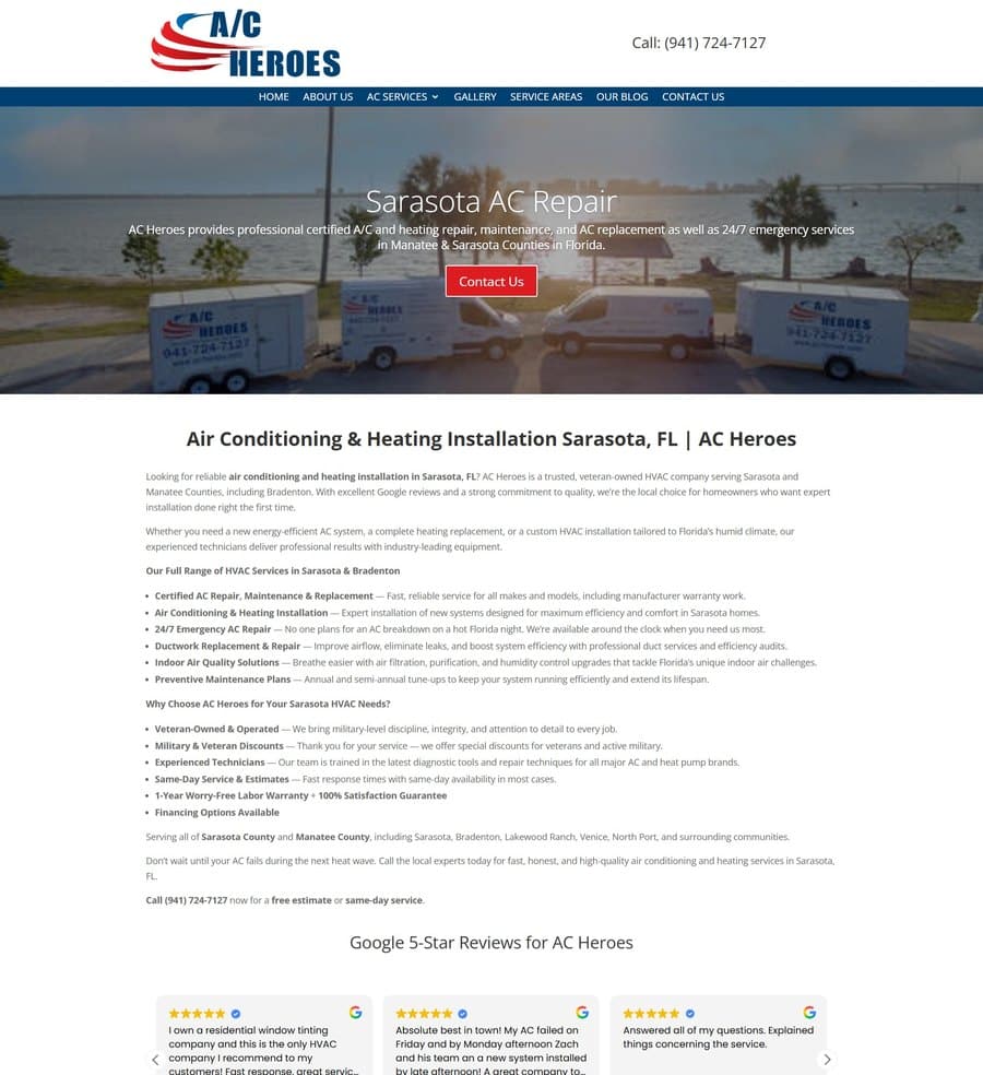 AC Heroes homepage before Lumina