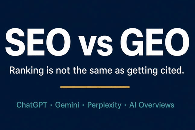 SEO vs GEO: Ranking in Google Is Not the Same as Getting Cited in ChatGPT