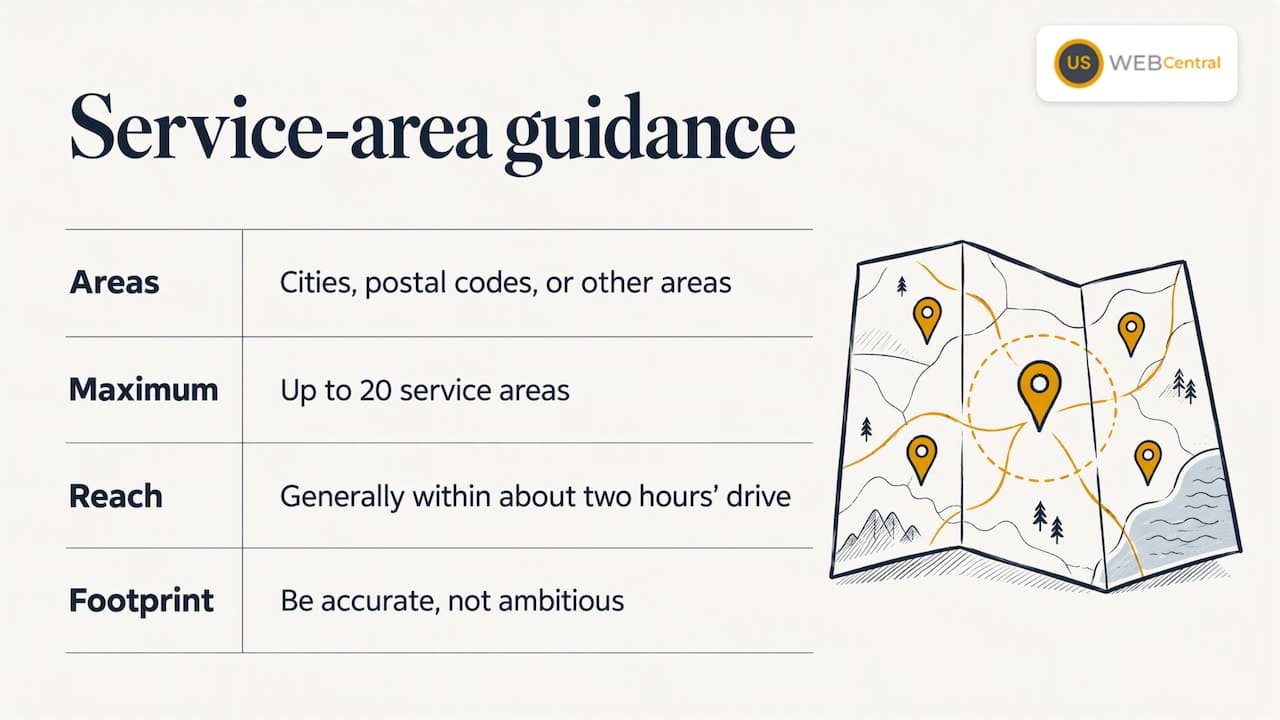 Google service-area limits and local coverage guidance